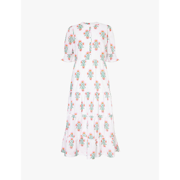  Aspiga Cordelia floral-print organic-cotton midi dress