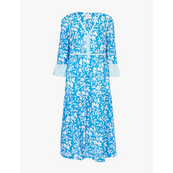 Aspiga Hayden graphic-print organic-cotton midi dress | ASPIGA