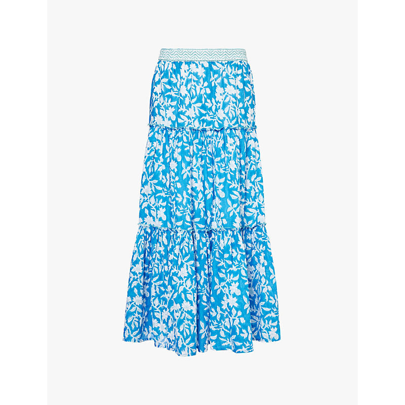  Aspiga Becks graphic-print organic-cotton maxi skirt