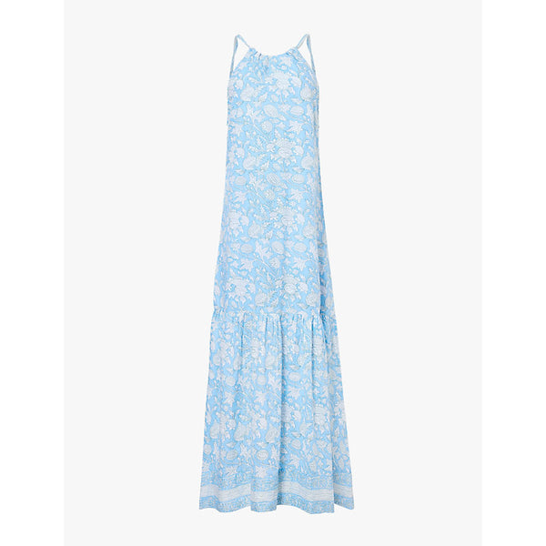  Aspiga Bonnie floral-print organic-cotton maxi dress