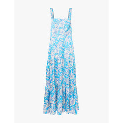  Aspiga Aurelia floral-print satin maxi dress