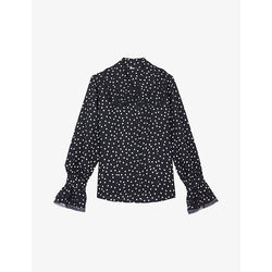  The Kooples Polka dot-print neck-tie woven shirt