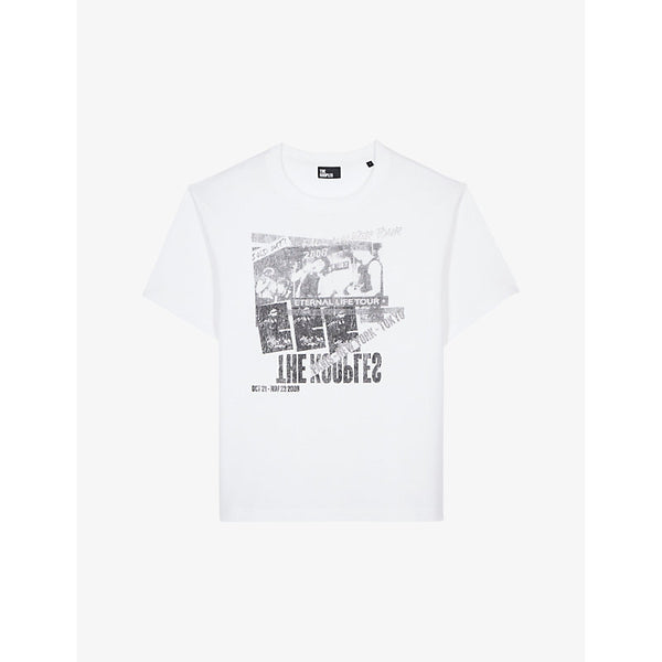 The Kooples Graphic-print short-sleeve cotton-blend T-shirt