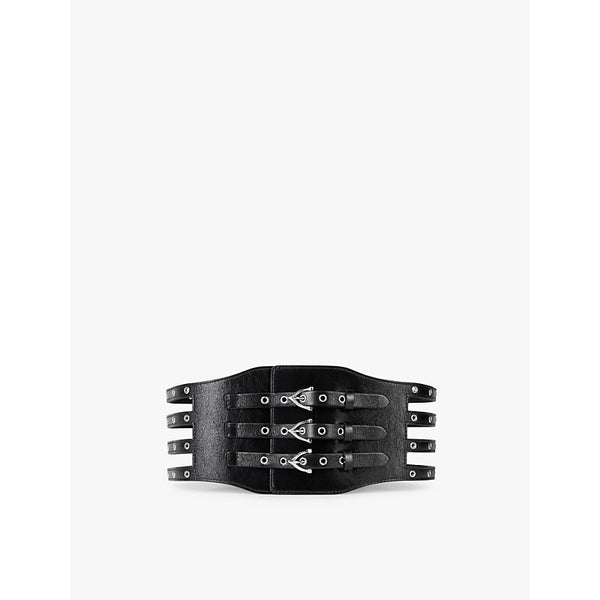 The Kooples Corset high-rise leather belt