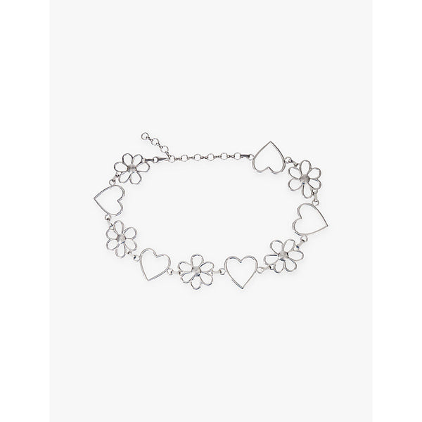 The Kooples Heart and flowers chain belt