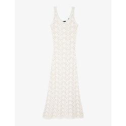  The Kooples Openwork fitted knitted maxi dress