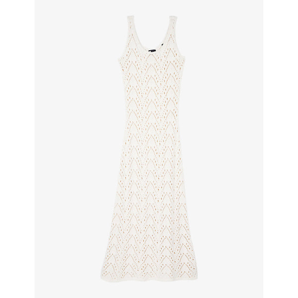  The Kooples Openwork fitted knitted maxi dress