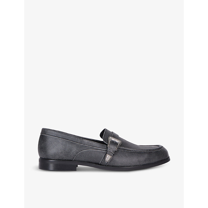  The Kooples Western-buckle leather loafers