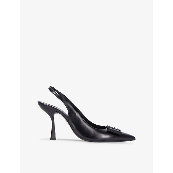 The Kooples Bow-embellished slingback-strap leather heels | The Kooples