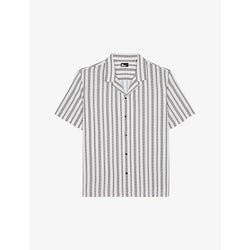  The Kooples Stripe-print straight-cut woven shirt