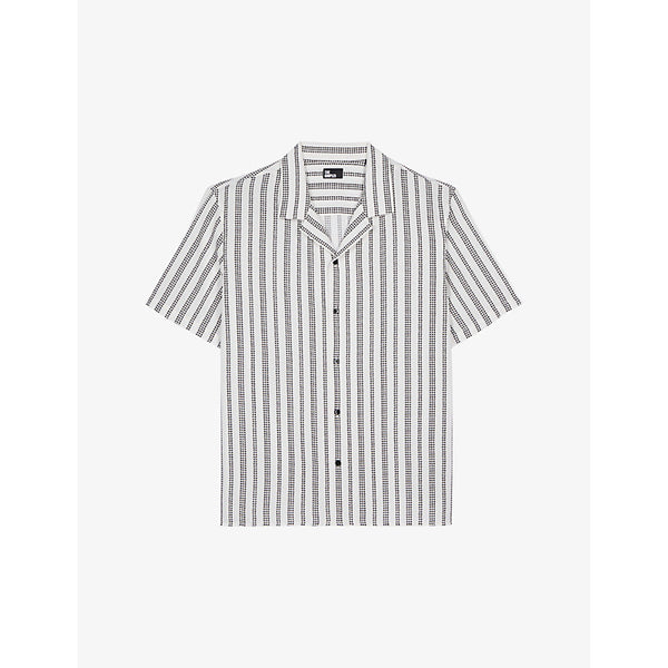  The Kooples Stripe-print straight-cut woven shirt