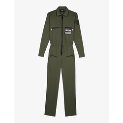  The Kooples x Carolina Ritzler removable-patches stretch-cotton jumpsuit