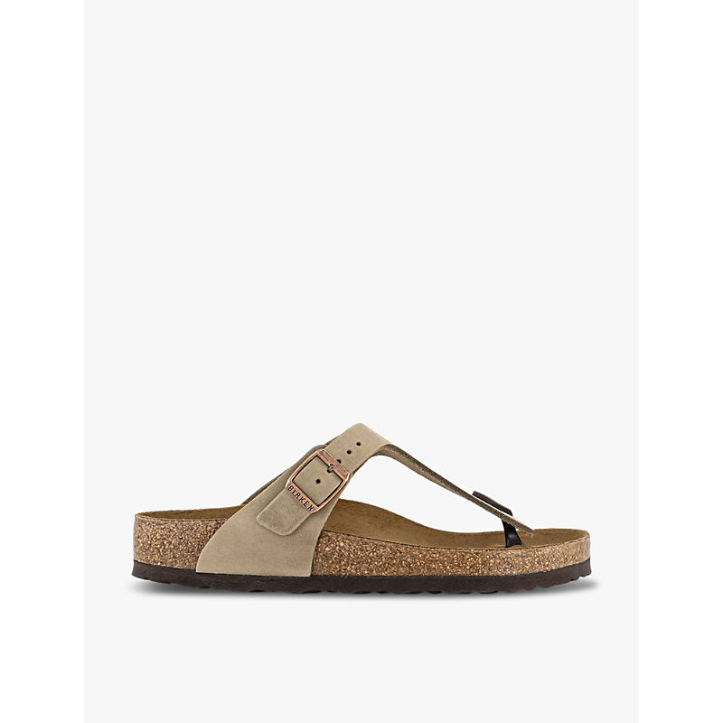 Birkenstock Logo-embossed thong-strap leather sandals | Birkenstock