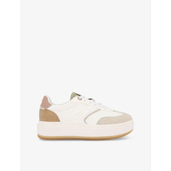 Kg Kurt Geiger Kick contrast-panel faux-leather low-top trainers | Kg Kurt Geiger