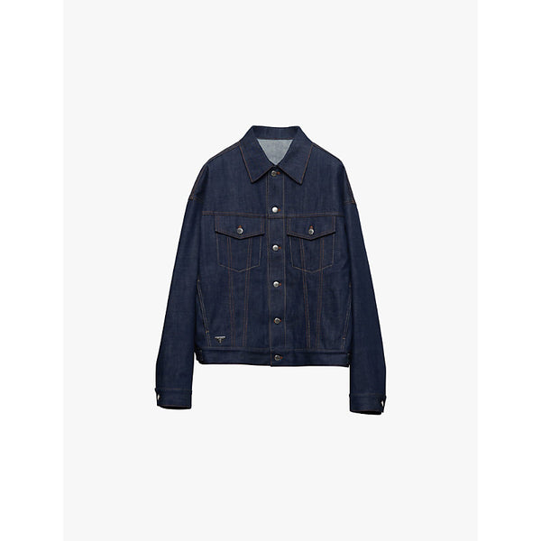  Prada Selvedge logo-plaque denim jacket