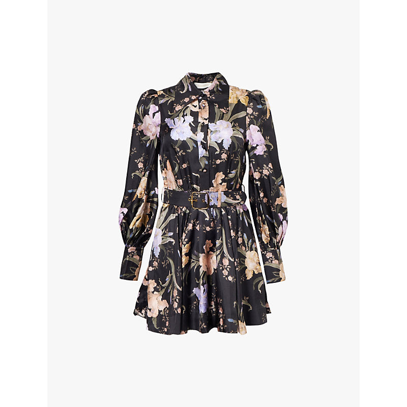 Zimmermann Eden Flip flower-print silk mini dress | ZIMMERMANN