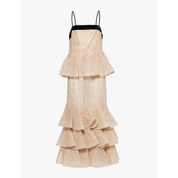 Zimmermann Pavilion ruffle-trim tulle maxi dress | ZIMMERMANN