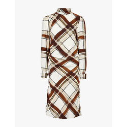 Dries Van Noten Delvet check-print woven maxi dress | DRIES VAN NOTEN