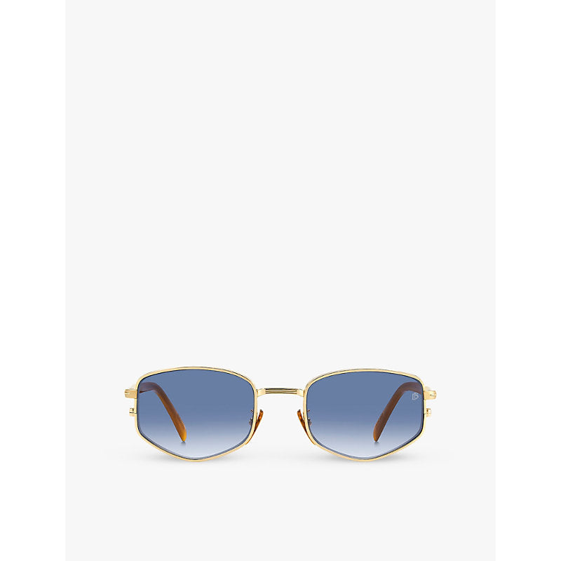  Eyewear By David Beckham 1129/S irregular-frame metal sunglasses