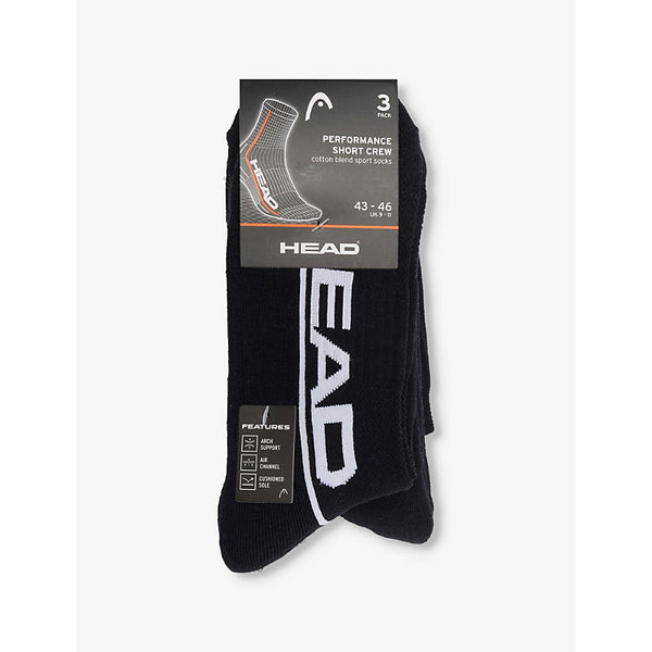 Head Brand-intarsia pack of three woven socks | HEAD