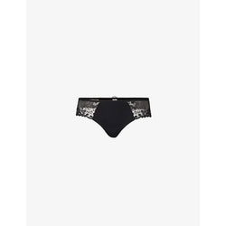  Simone Perele Délice gem-embroidered mid-rise stretch-mesh thong