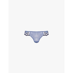  Simone Perele Intrigue mid-rise lace tanga briefs