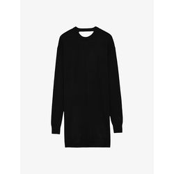 Zadig&Voltaire Kanjy round-neck long-sleeve merino-wool mini dress