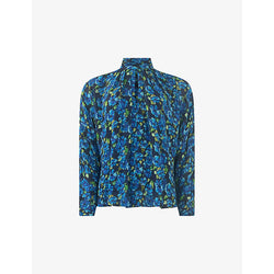  Ro&Zo Floral-print batwing-sleeve woven top