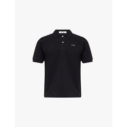  Comme Des Garcons Play Heart-appliqué regular-fit cotton-piqué polo shirt