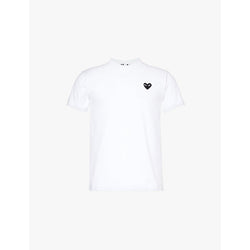  Comme Des Garcons Play Small Black Heart brand-appliqué cotton-jersey T-shirt