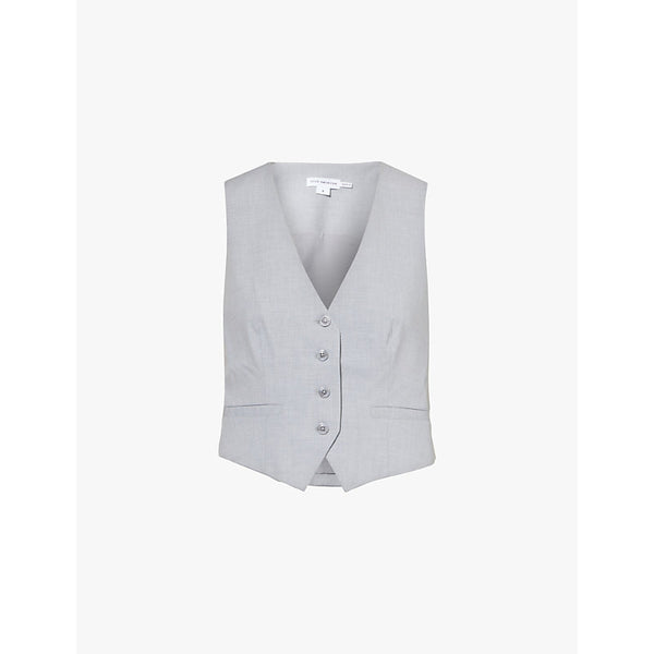  Good American Suiting V-neck stretch-woven vest