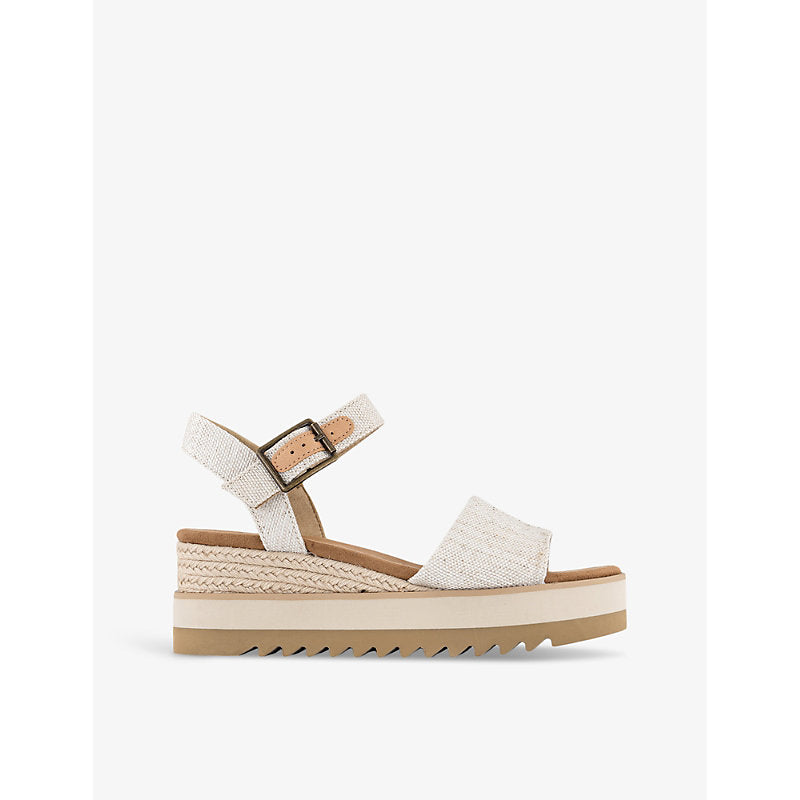 Toms Diana ankle-strap leather wedge sandals