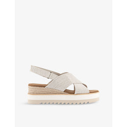 Toms Diana crossover-strap canvas wedge sandals | Toms