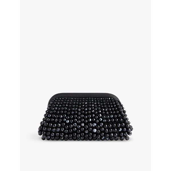  Cult Gaia Nia beads-embellishment leather clutch