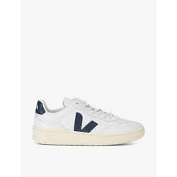  Veja Men's V90 logo-embroidered low-top leather trainers