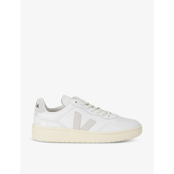 Veja Men's V90 logo-embroidered low-top leather trainers