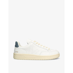  Veja Men's V12 logo-embroidered leather low-top trainers