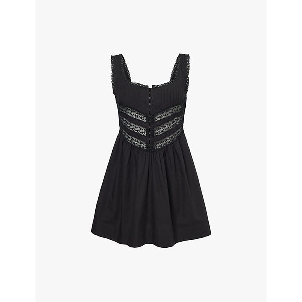 RIXO x Ciao Lucia Bonita lace-trim cotton mini dress