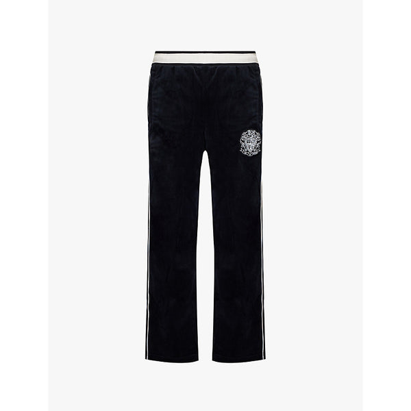  Billionaire Boys Club Velour zip-pockets straight-leg relaxed-fit woven jogging bottoms