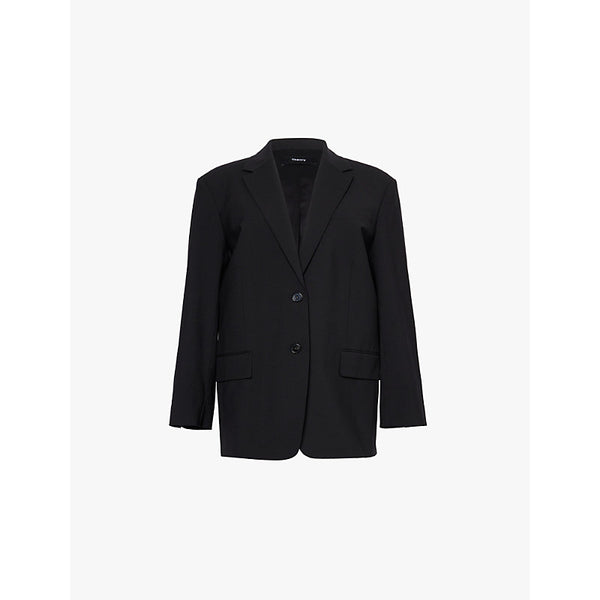  Theory Oversized single-breasted stretch-wool blazer