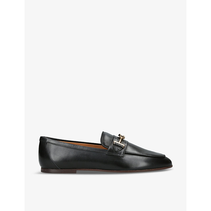 Tods Cuoio 79A chain-embellished leather loafers