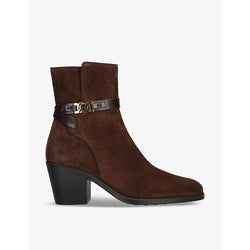 Tods Gomma Tronch round-toe suede heeled ankle boots