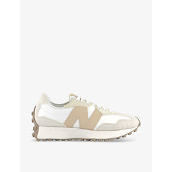 Mens New Balance 327 mesh and suede low-top trainers