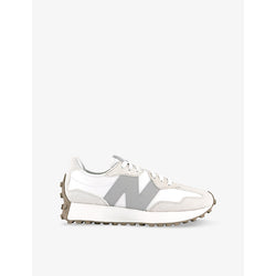 New Balance 327 logo-embroidered leather and suede low-top trainers | New Balance