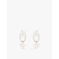  Panconesi Diamanti rhodium-plated brass and zirconia drop earrings