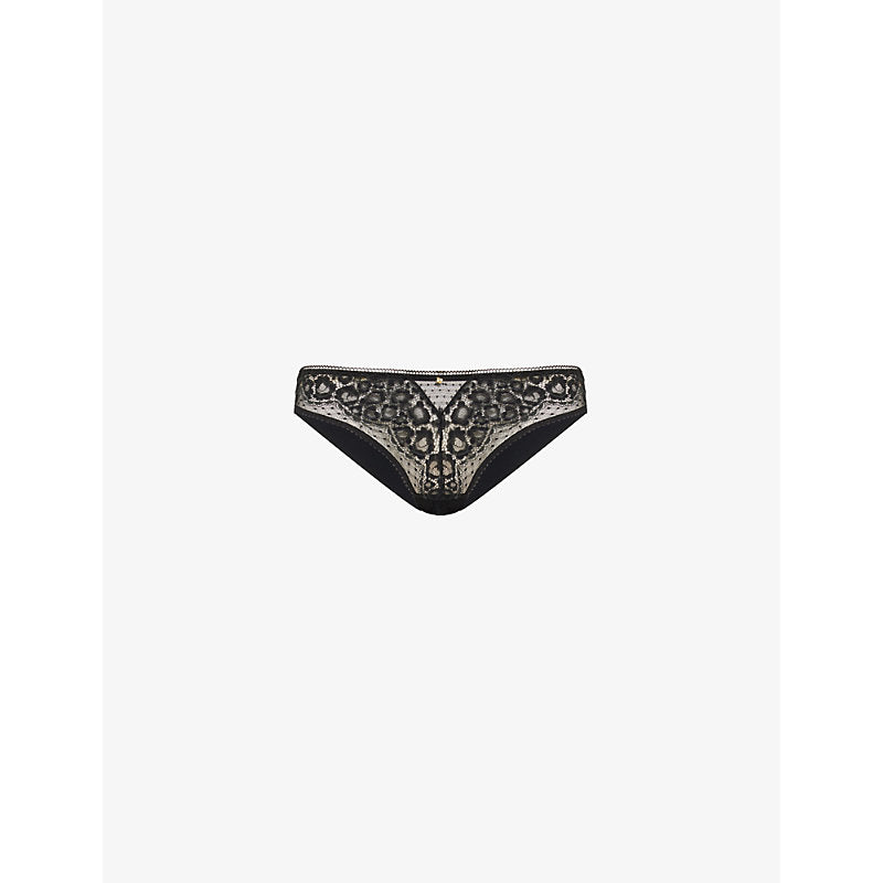  Aubade Illusion Fauve stretch-lace Brazilian briefs