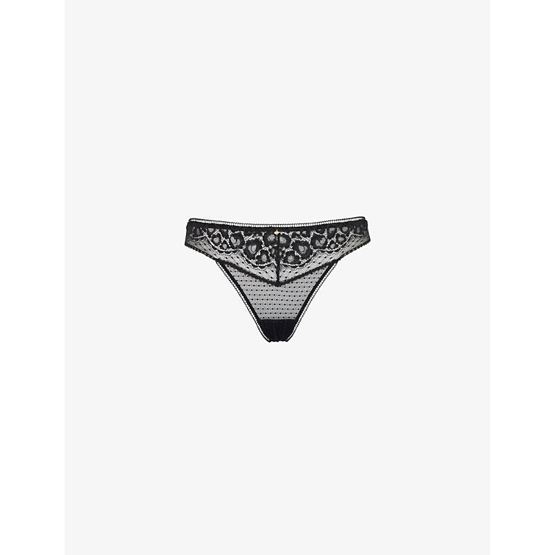  Aubade Illusion Fauve stretch-lace tanga briefs