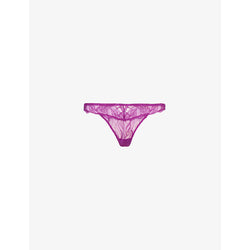  Aubade Into The Groove mid-rise stretch-lace tanga briefs