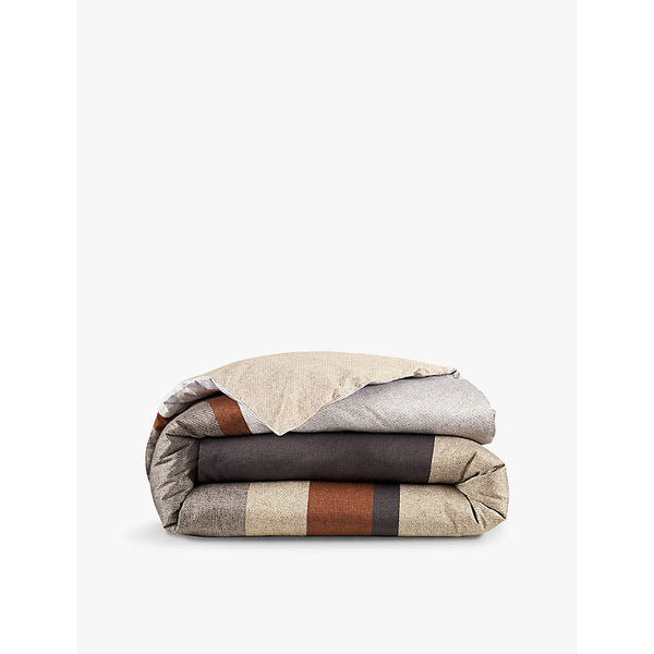 Boss Carlow colour-block cotton-sateen duvet cover