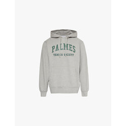  Palmes Mats logo text-print relaxed-fit cotton hoody